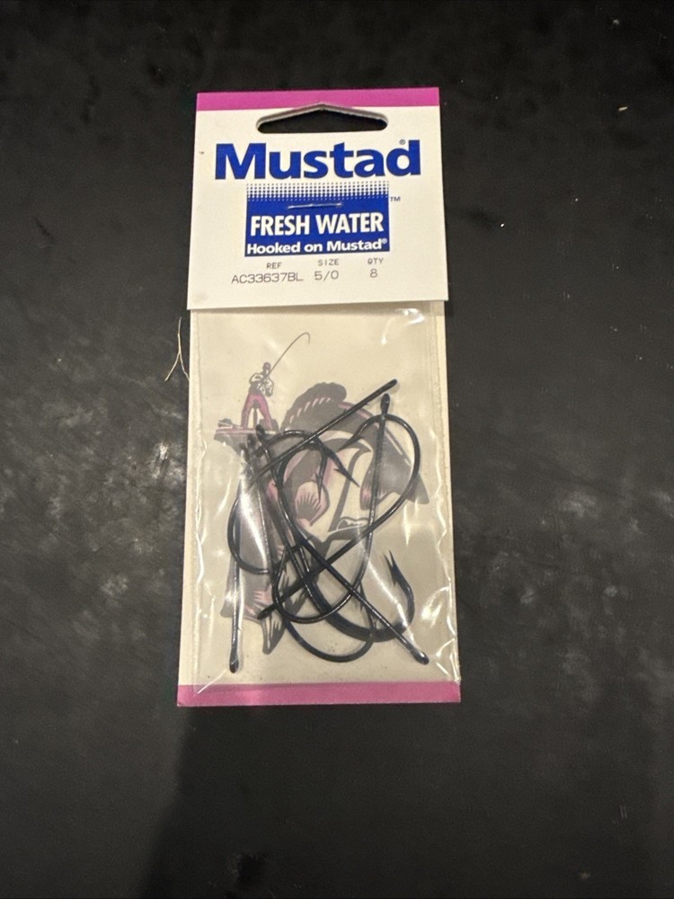 Mustad Ref AC33637BL Size 5/0 Qty 8 Per Pack