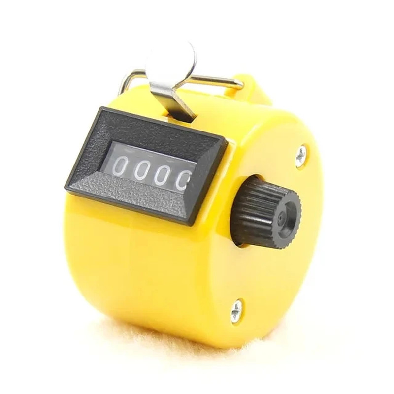 4 Digit Number Counters Plastic Shell Hand Finger Display Manual Counting Tally
