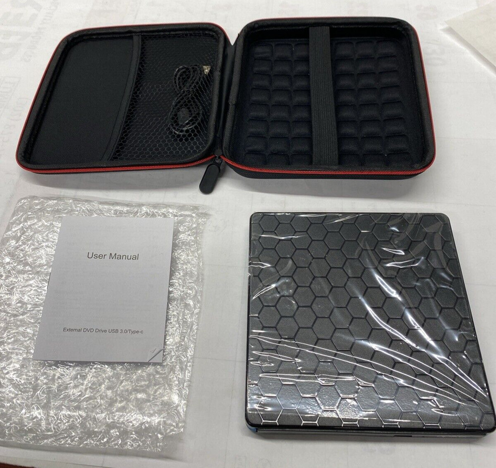 Apiker External CD DVD Drive Blue  & Case  SLC-438