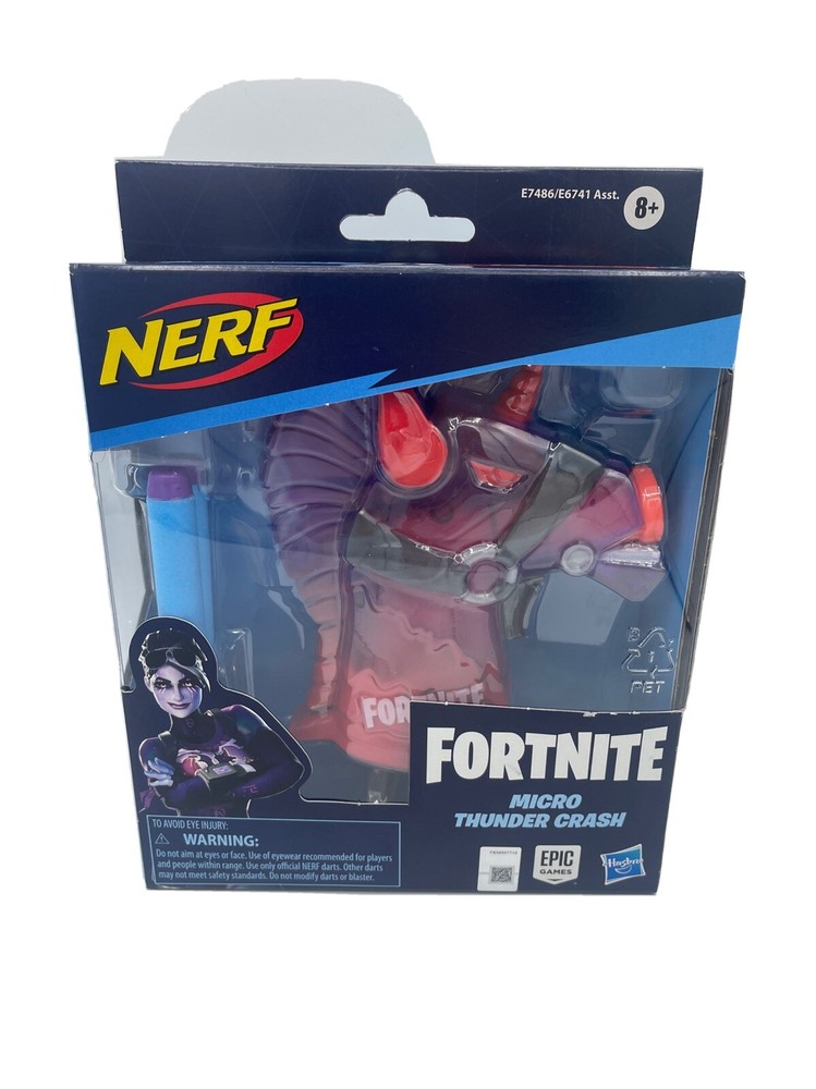 Nerf MicroShots Fortnite Micro Thunder Crash Blaster Includes 2 Nerf Darts
