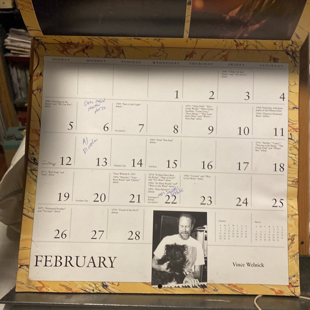 Vintage Grateful Dead Calendar 1995