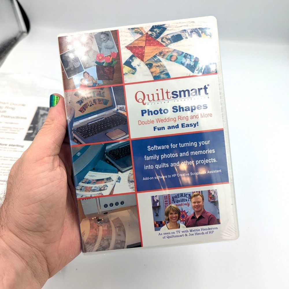 Quiltsmart Interfacing Software Family Photo Patterns Quilting Project PC Sealed