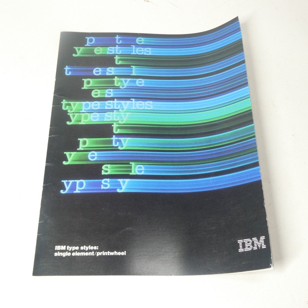 IBM Type Styles Catalog Single Element Printwheel Vintage Typewriter Brochure