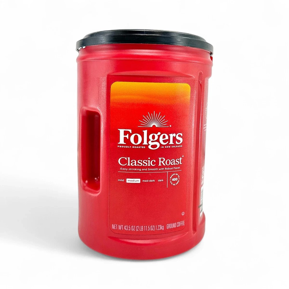 Folgers Classic Roast Medium Ground Coffee - 43.5 oz