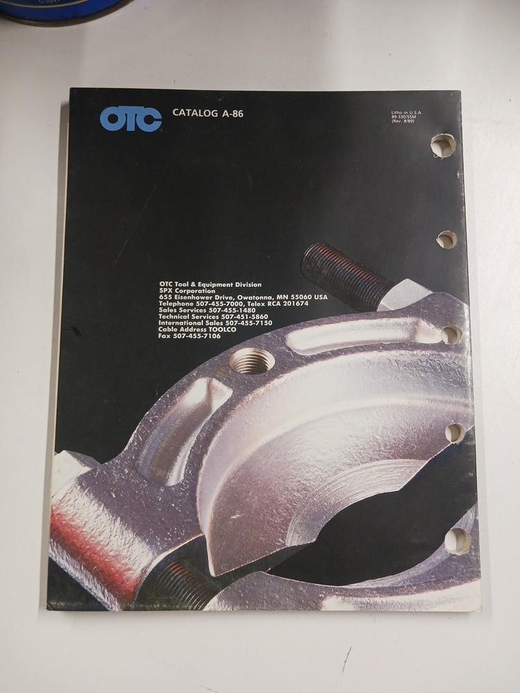 Vintage OTC Tools Catalog, Price Lists, 1990?, used