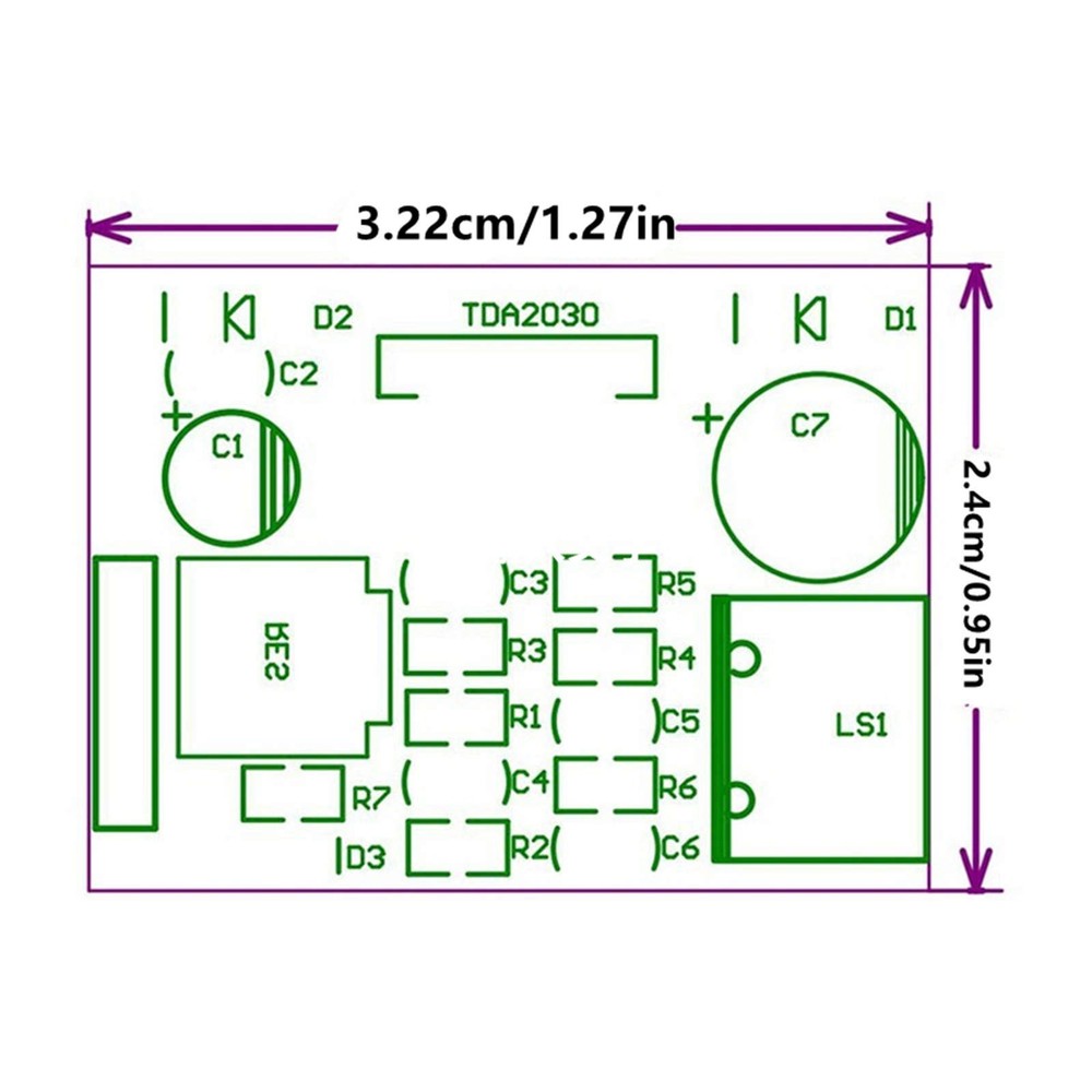 5Pcs 18W Mono Power Amplifier Board 6-12V Module with Indicator Light Feature
