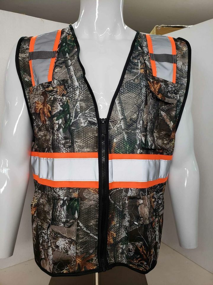 Camouflage Two Tones Safety Vest ,With Multi-Pocket Tool