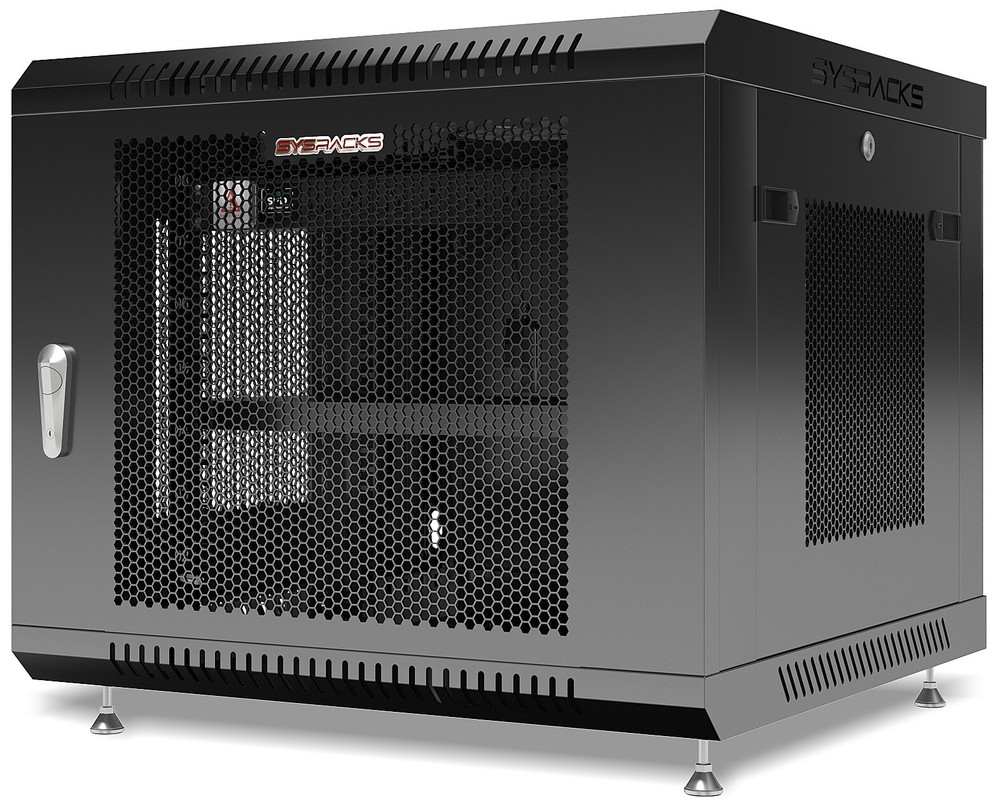 Server Rack 9U Wall Mount Cabinet Locking Networking Data Enclosure VENTED Door