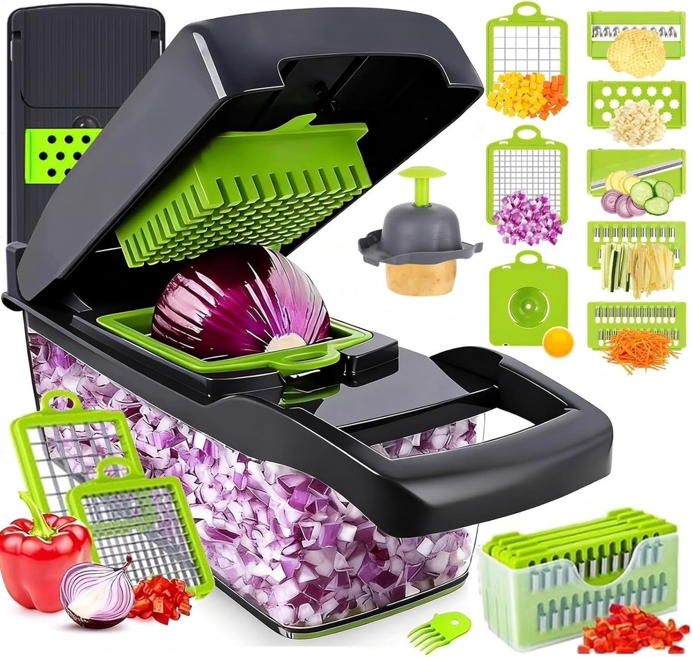 Compact Vegetable Chopping System with Easy Cleaning Features – Chef Approved