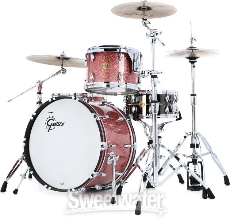 Gretsch Drums USA Custom 3-piece Shell Pack - Pink Glass (Nitron)