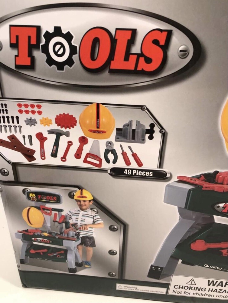 New Tools and Workbench Play Workshop Fixing And Repairing Tool Table Set NIB