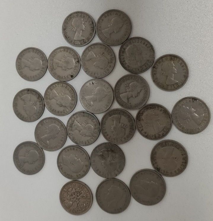 SIX PENCE COINS Bundle of 23