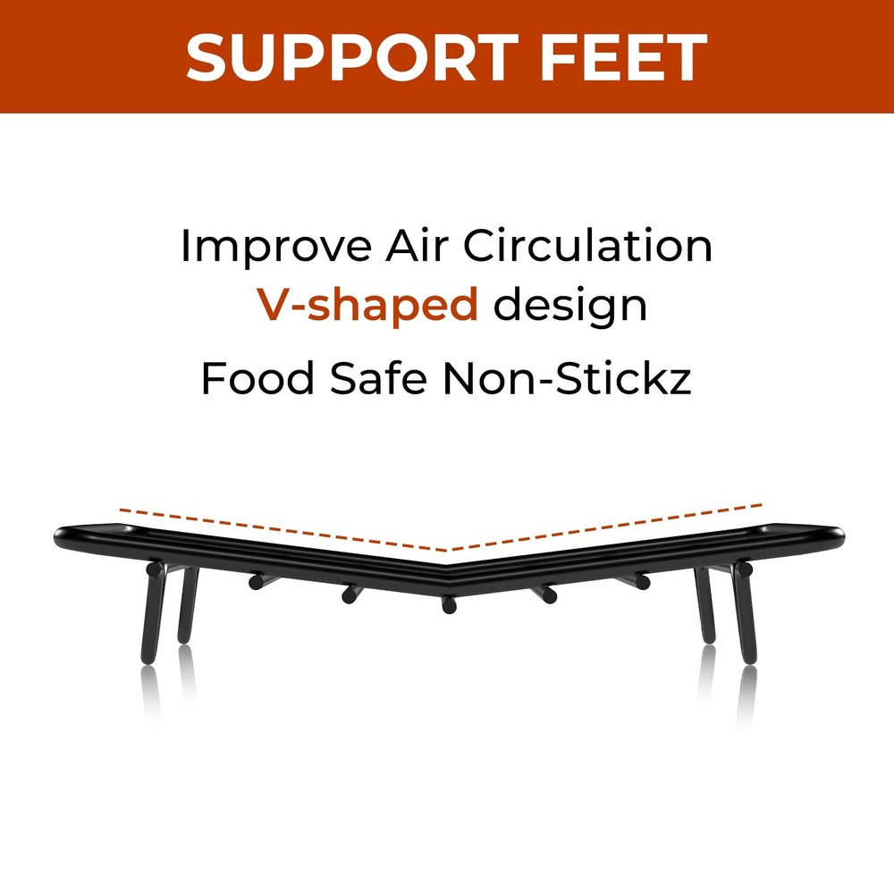 TreeLen Roasting Rack for Pan,Baking Cooking, 10*8'', Black