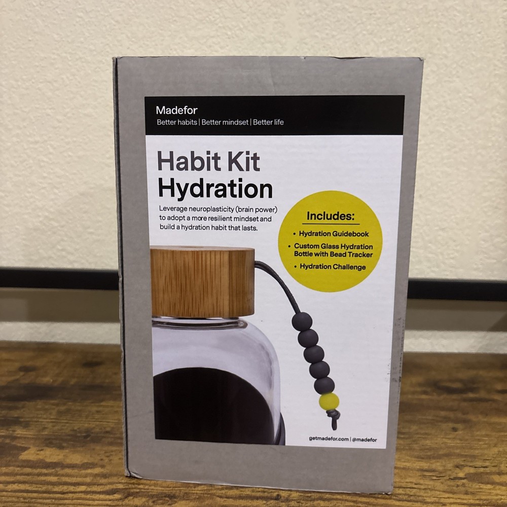 Madefor Habit Kit Hydration Includes Custom Bottle W Bead Tracker Guidebook NEW
