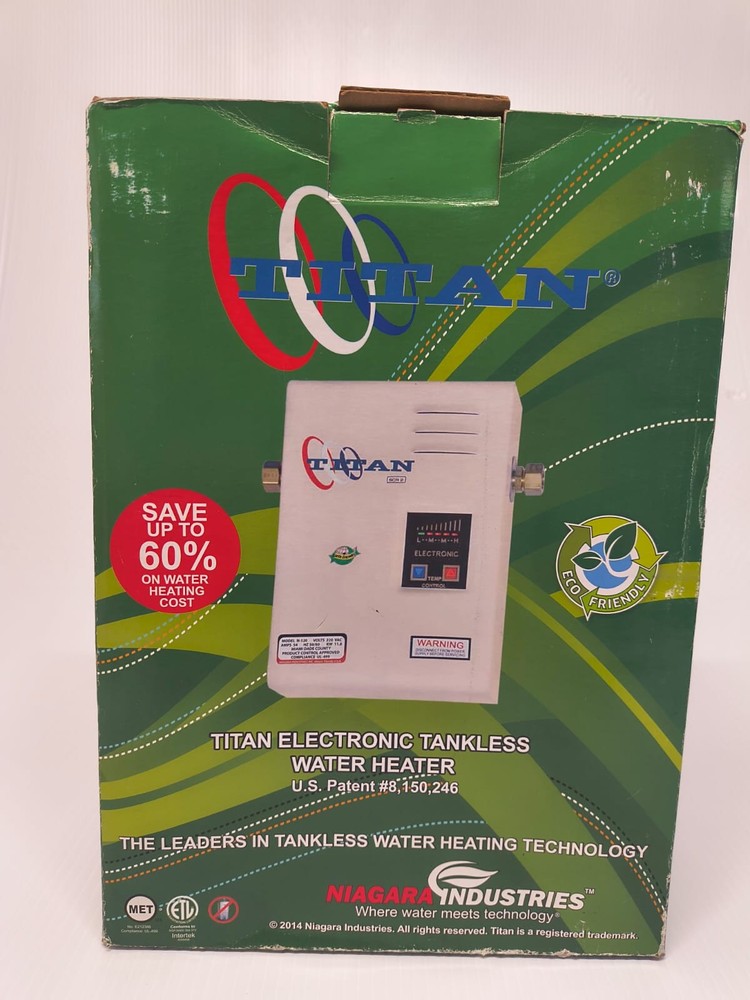 Titan Electronic Tankless Water Heater Model N-64 VOLTS 277 AMPS 25 OPEN BOX