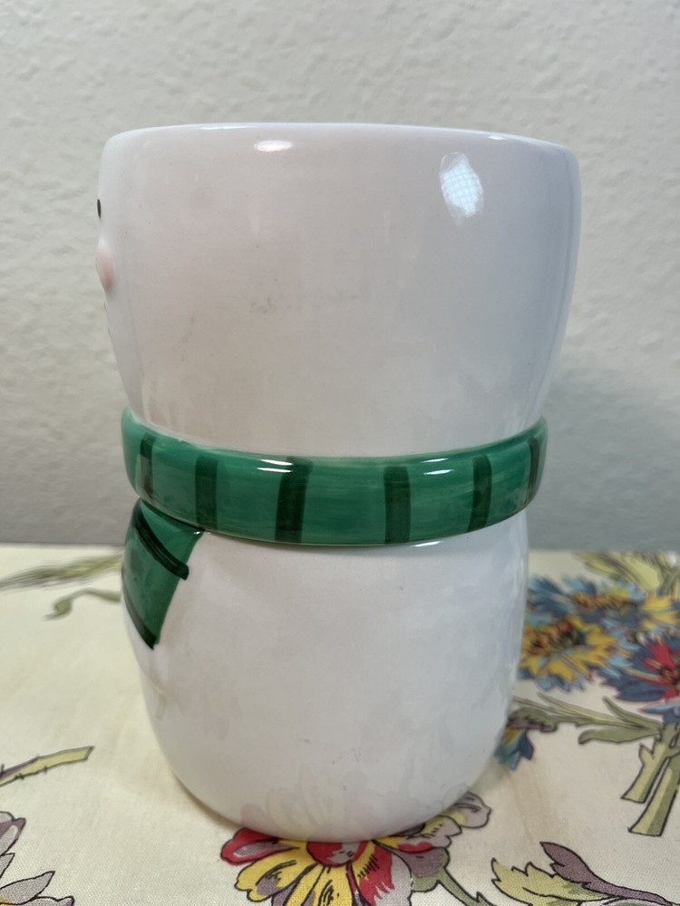 snowman stackable mugs 2 pcs set winter