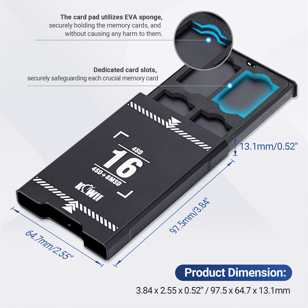 Memory Card Case Holder Storage for SD Micro SD MSD TF CFexpress Type A B XQD
