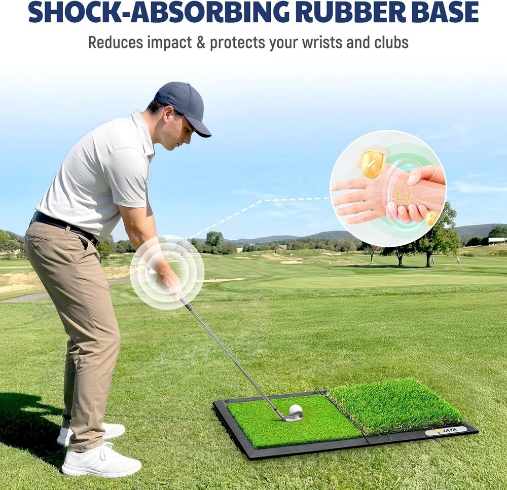 Golf Hitting Mat with Heavy Rubber Base, Foldable Golf Practice Mat for Indoo...