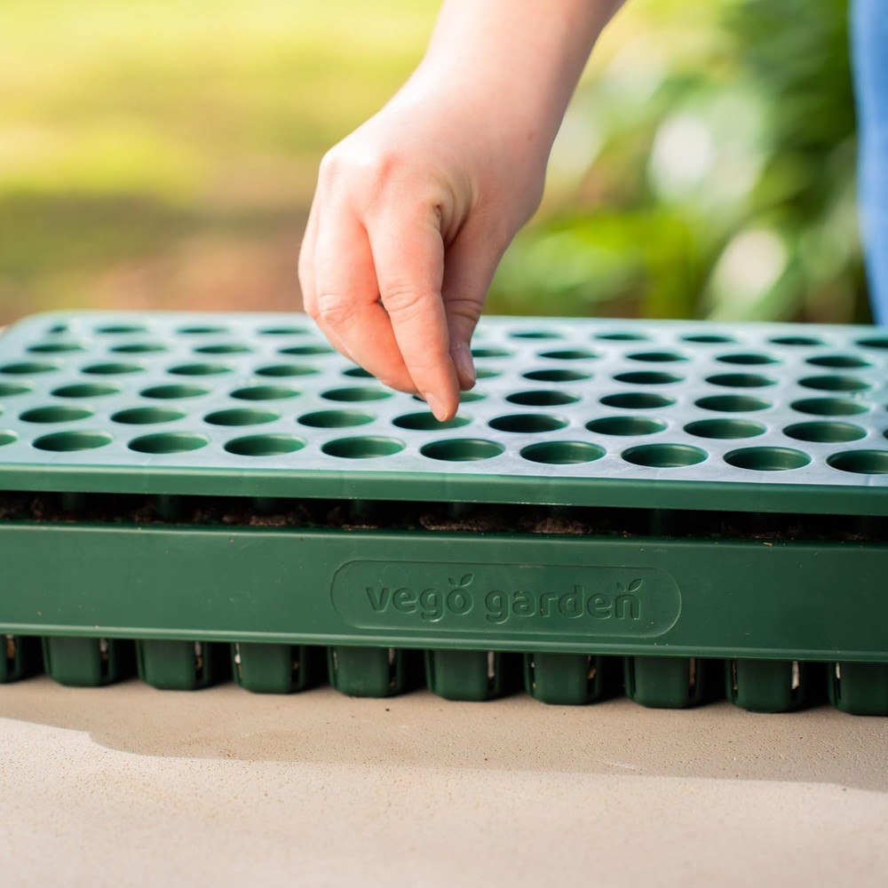 10"x20" Seedling Tray - 76 Cell Stackable Seed Starter for Growing Plants