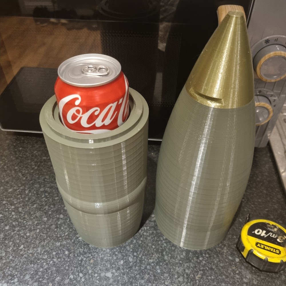Fake 3D Printed Plastic Inert Howitzer 105mm Shell Round