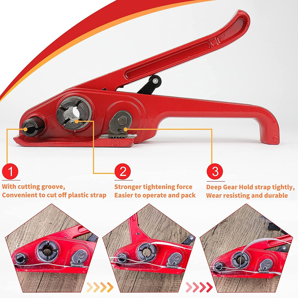 Packaging Strapping Banding Tensioning Tool - Sealer Tool Heavy Duty PP Plastic