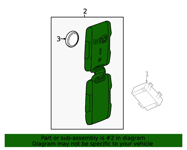 Genuine GM Remote Control Door Lock Transmitter 84540865