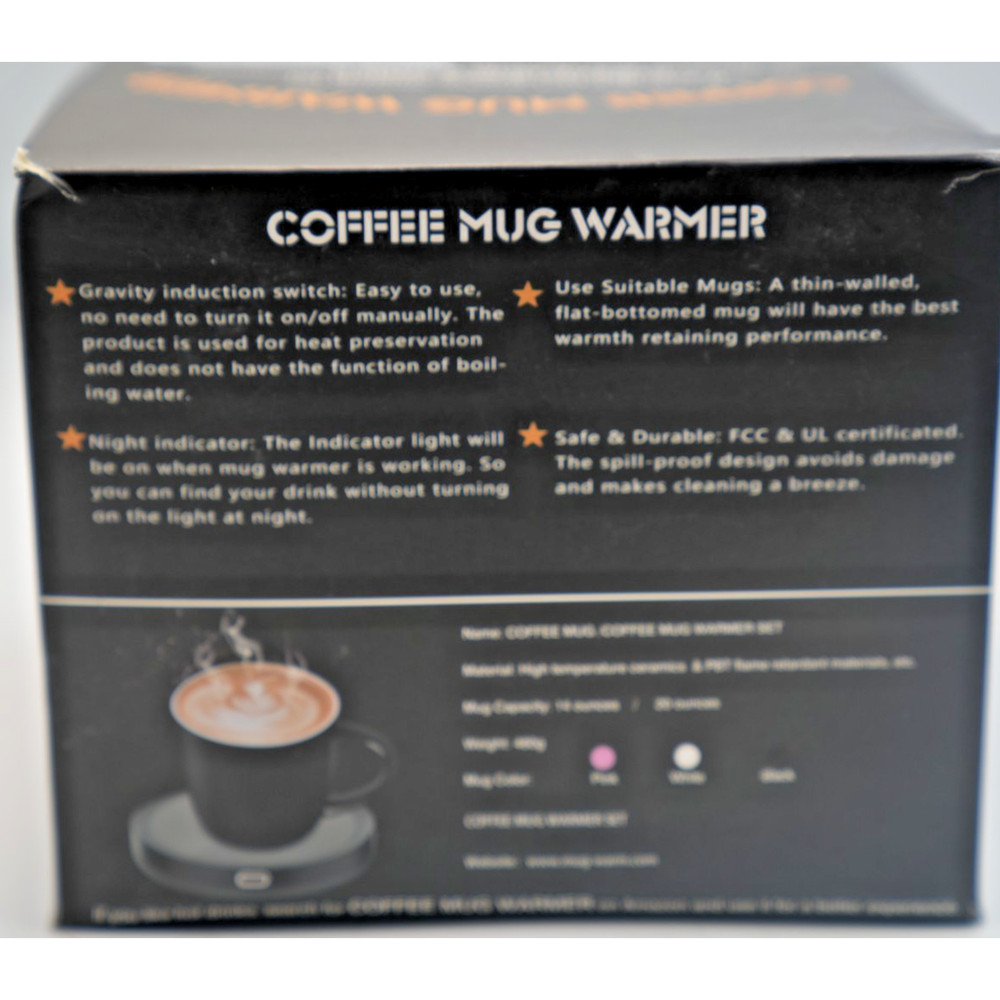 Electric Coffee Mug Warmer Plate with Auto Gravity Switch, Black