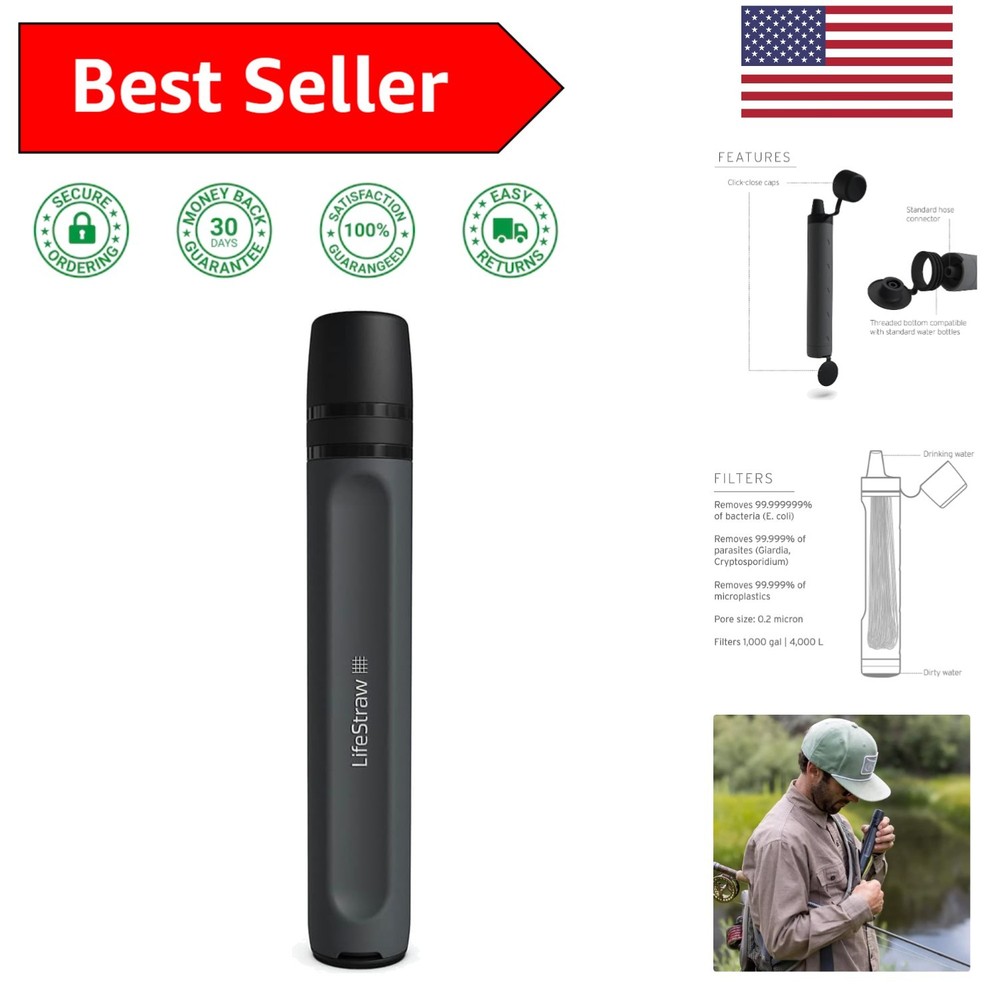 Fast Flow Peak Series Personal Water Filter Straw: Emergency Hydration Solution