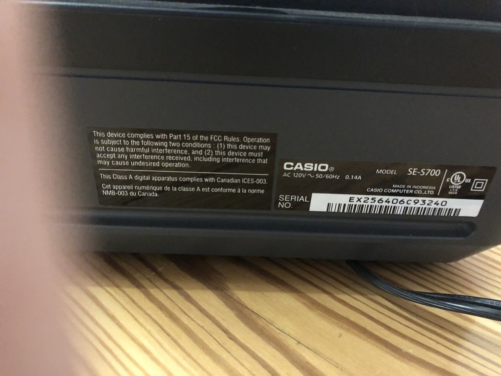 Casio SE-S700 Electronic Cash Register - Black With Function Keys
