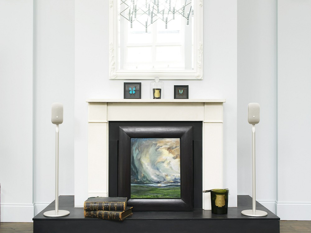 B&W M-1 speaker stands matte white