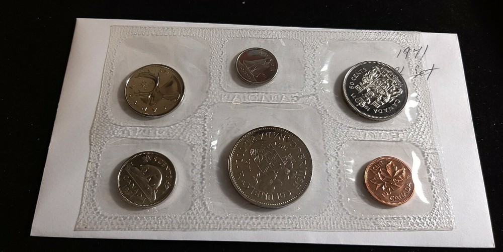 Canada 1971 Prooflike UNCIRCULATED Mint Set