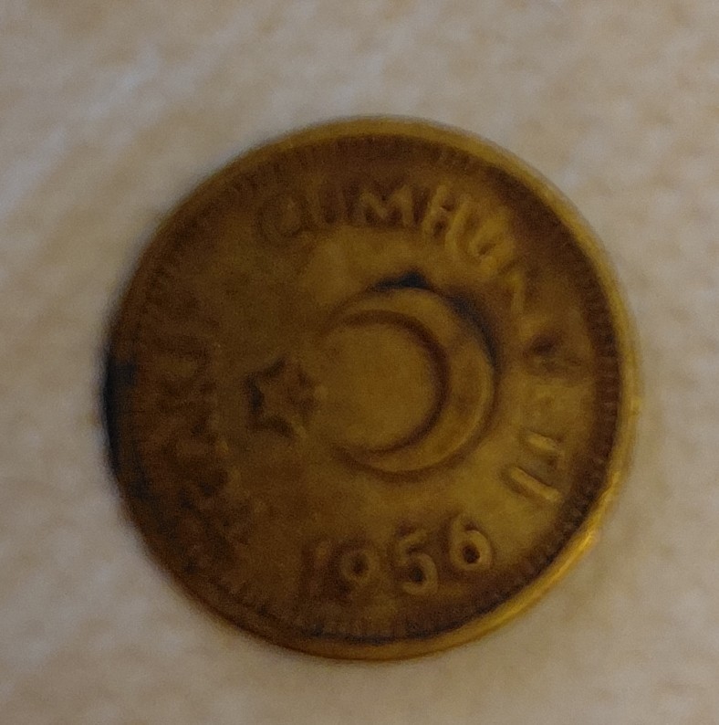 1956 Turkey 10 Kurus Coin