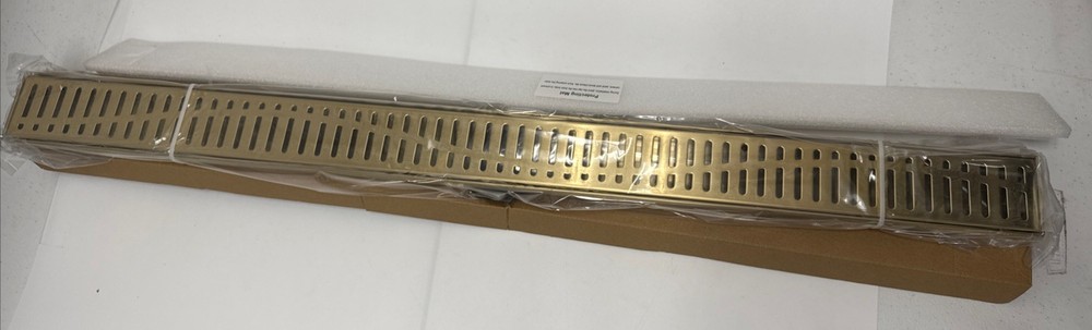Linear Shower Drain 36 Inch Rectangular, Brushed Gold Shower Drain (178)