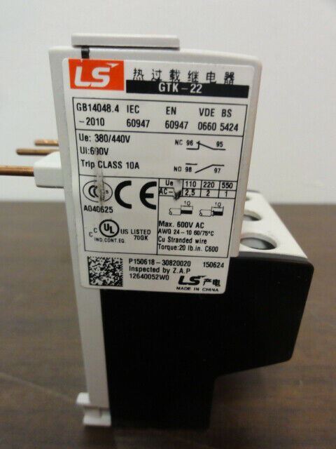 LS MEC GTK-22 THERMAL OVERLOAD RELAY