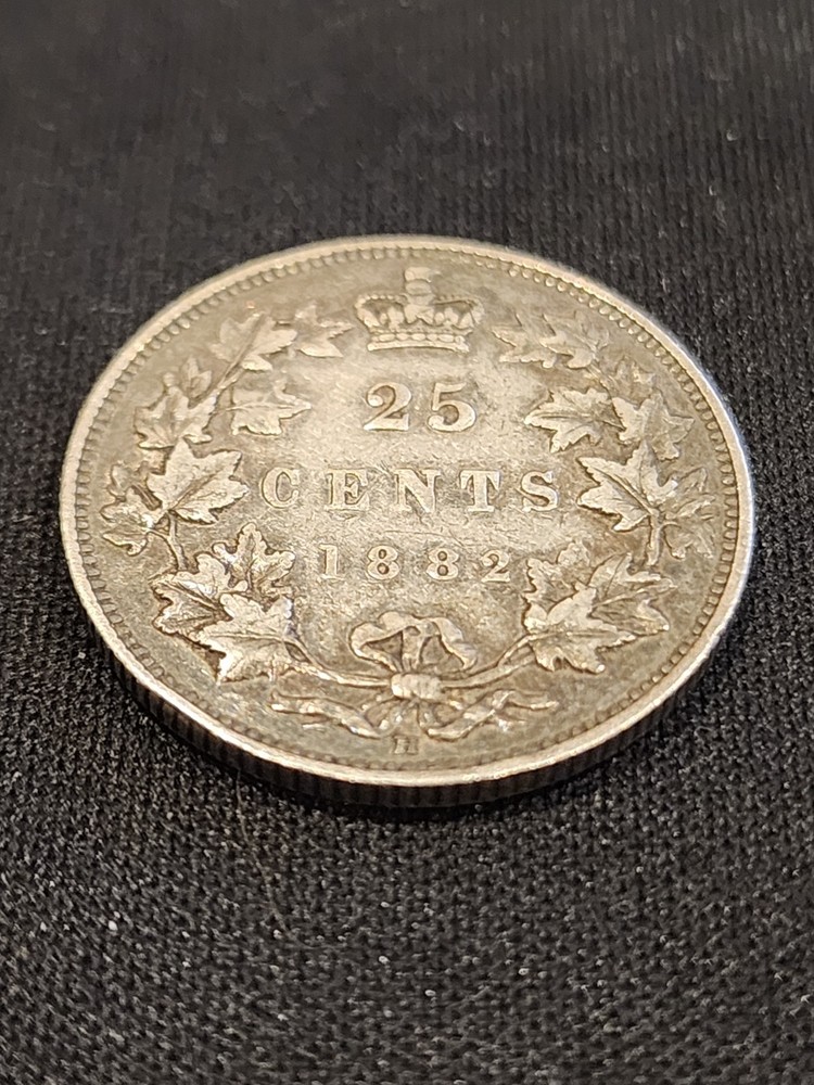 1882H Canada 25 Cents Silver Coin