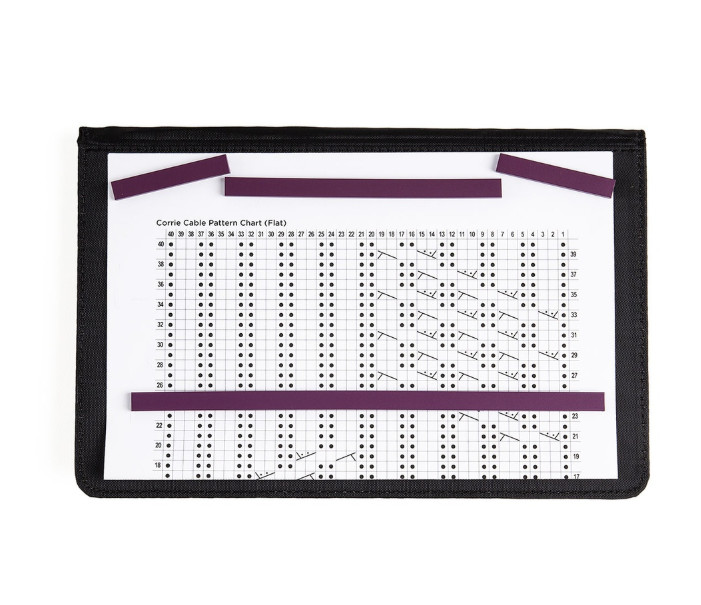 Premium Knitting Chart Keeper Magnetic Pattern Holder Foldable Stand Case