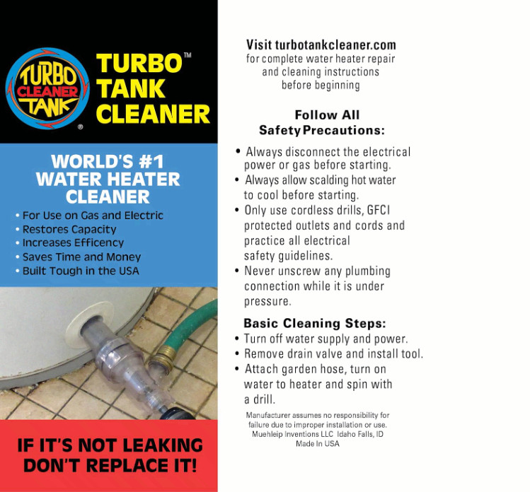 Water Heater Cleaning Tool, Improves Hot Water Supply