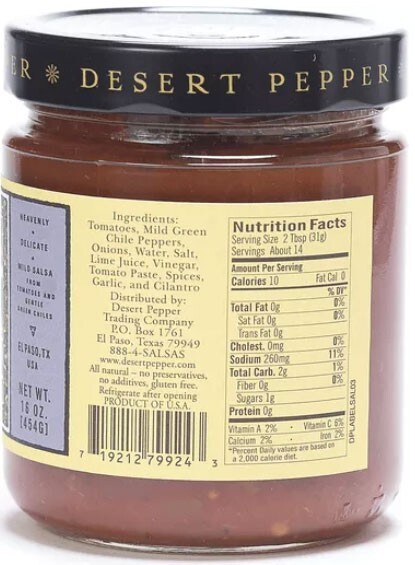 Desert Pepper Salsa Divino - Mild - 16 oz