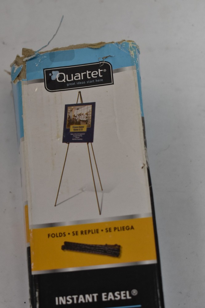 Quartet Instant Easel 63 Foldable Black Finish 5lb Support Adjustable Aluminum