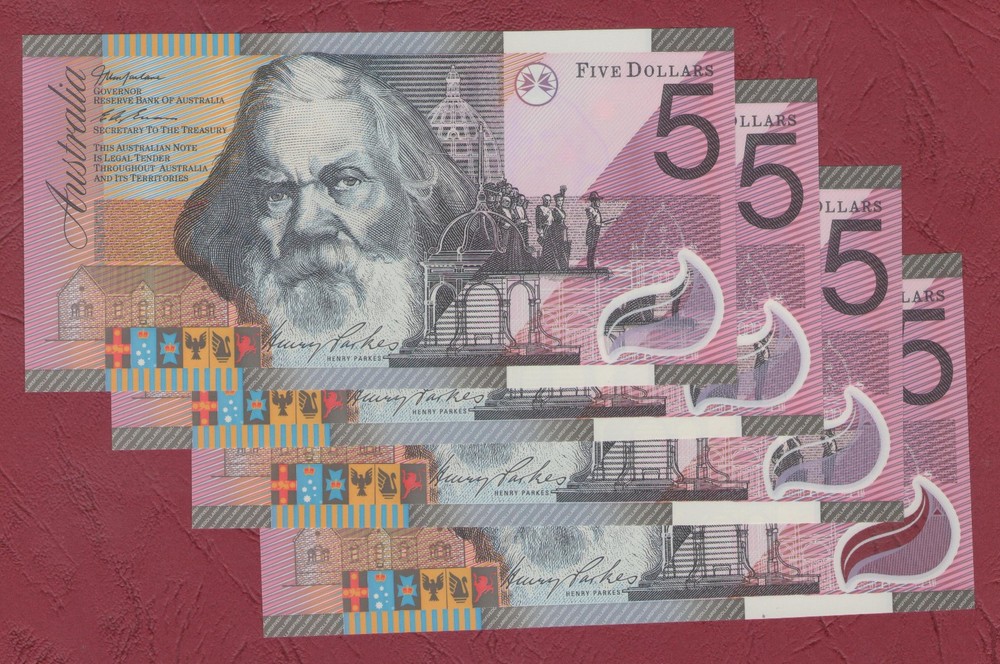 AUSTRALIAN BANKNOTE $5 Five Dollars 2001 COMMEMORATIVE GEN PREFIX UNC