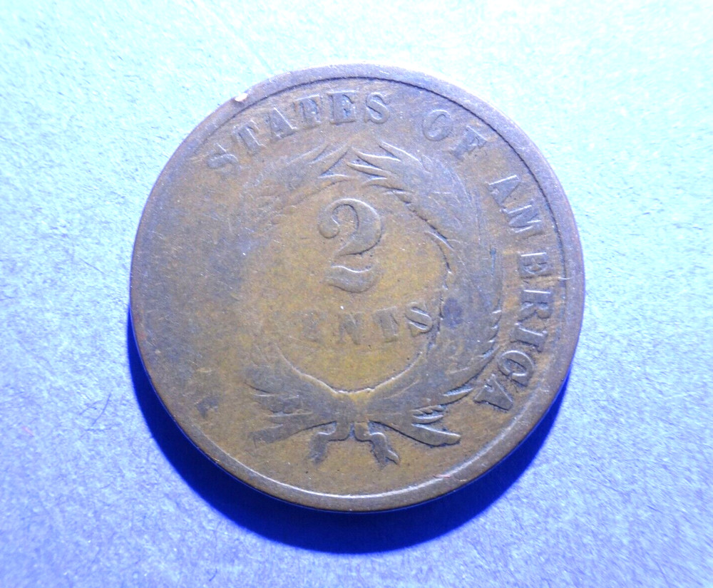 1864 Two Cent Large Motto AG Rotated Reverse PRICE DROP