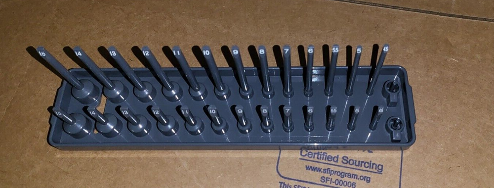 Hansen Socket Tray 1/4" Metric