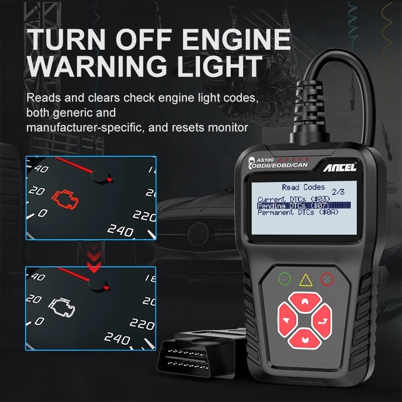 OBD2 Car Code Reader Automotive EOBD Scanner Check Engine Light Diagnostic Tool