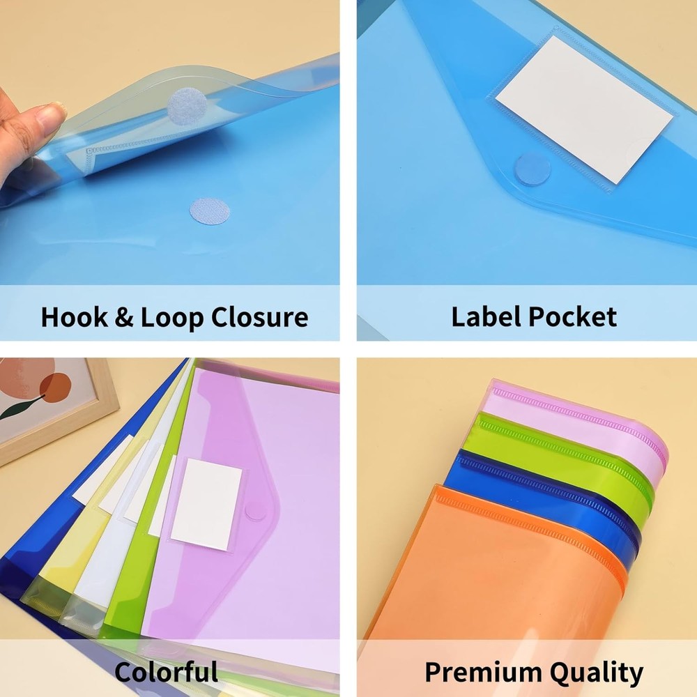 Plastic Envelopes with Hook & Loop