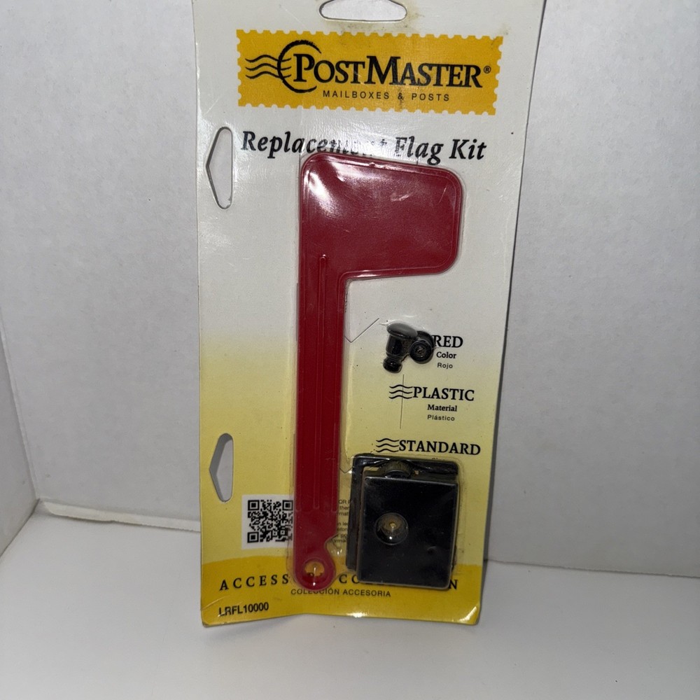 PostMaster Mailbox Replacement Flag Kit - Rust Proof Plastic Red Mail Box FAST