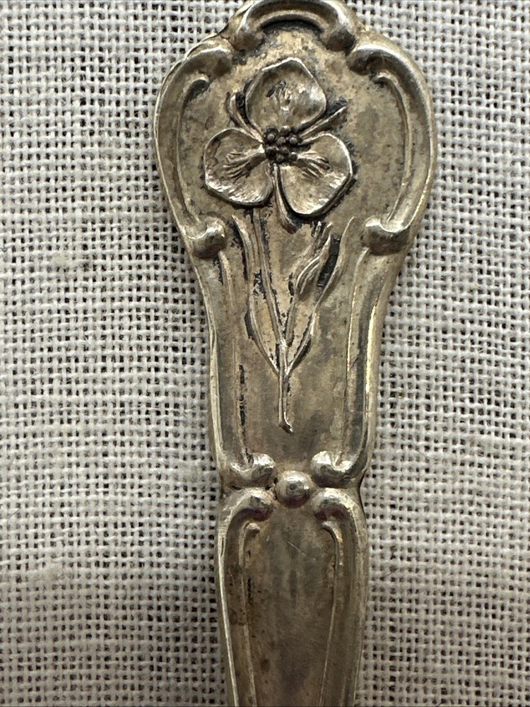 Franklin Mint Sterling Silver State Flower Salt Spoon-Utah