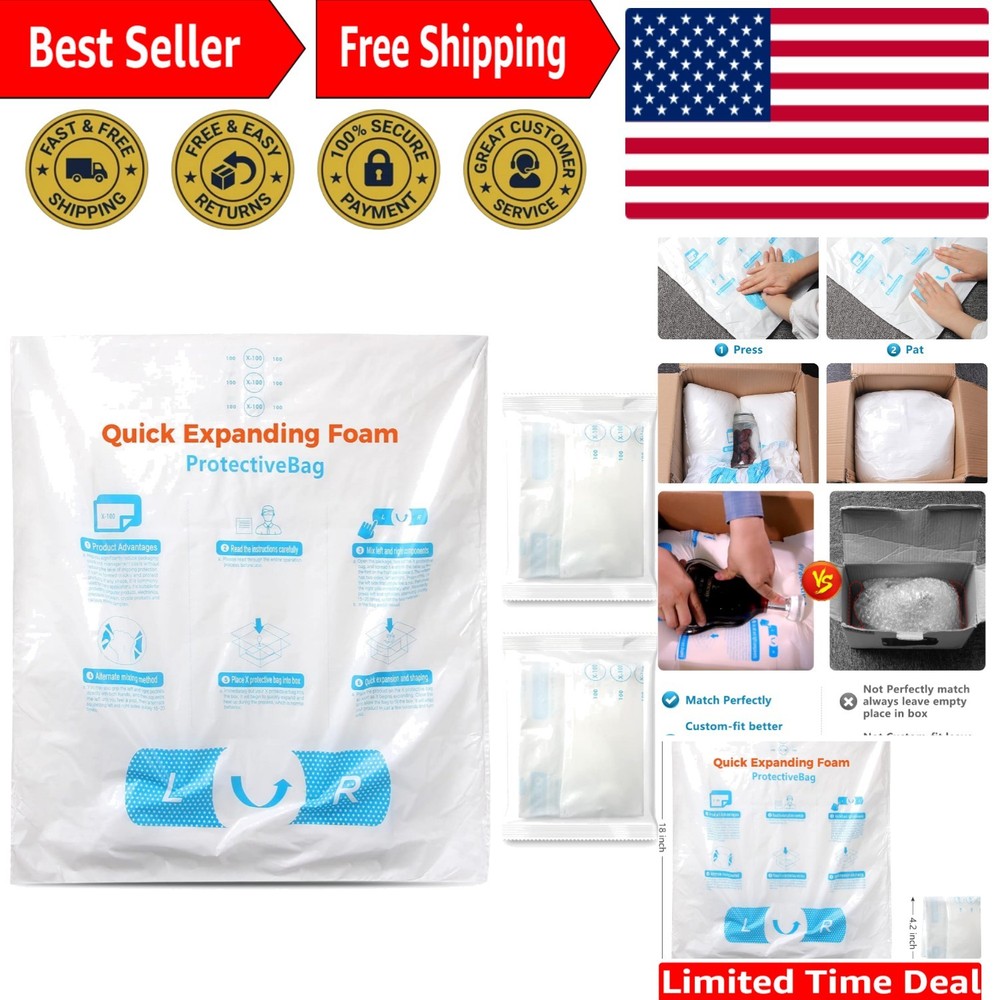 2 PCS Quick Expanding Foam Packaging System - Custom Fit for Shipping Protection