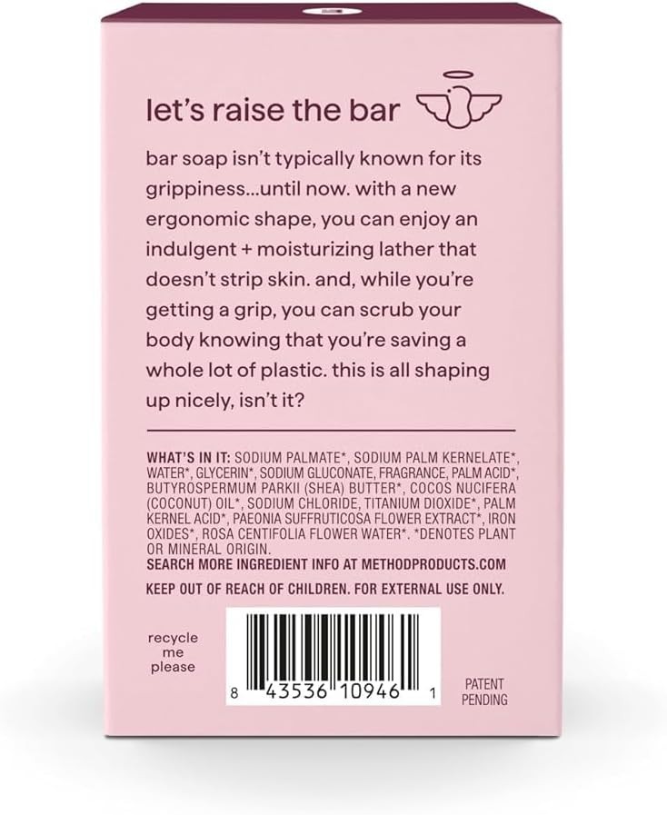 Method Bar Soap, e Peace, e Peace, Rose Water, Peonies + Pink Sea