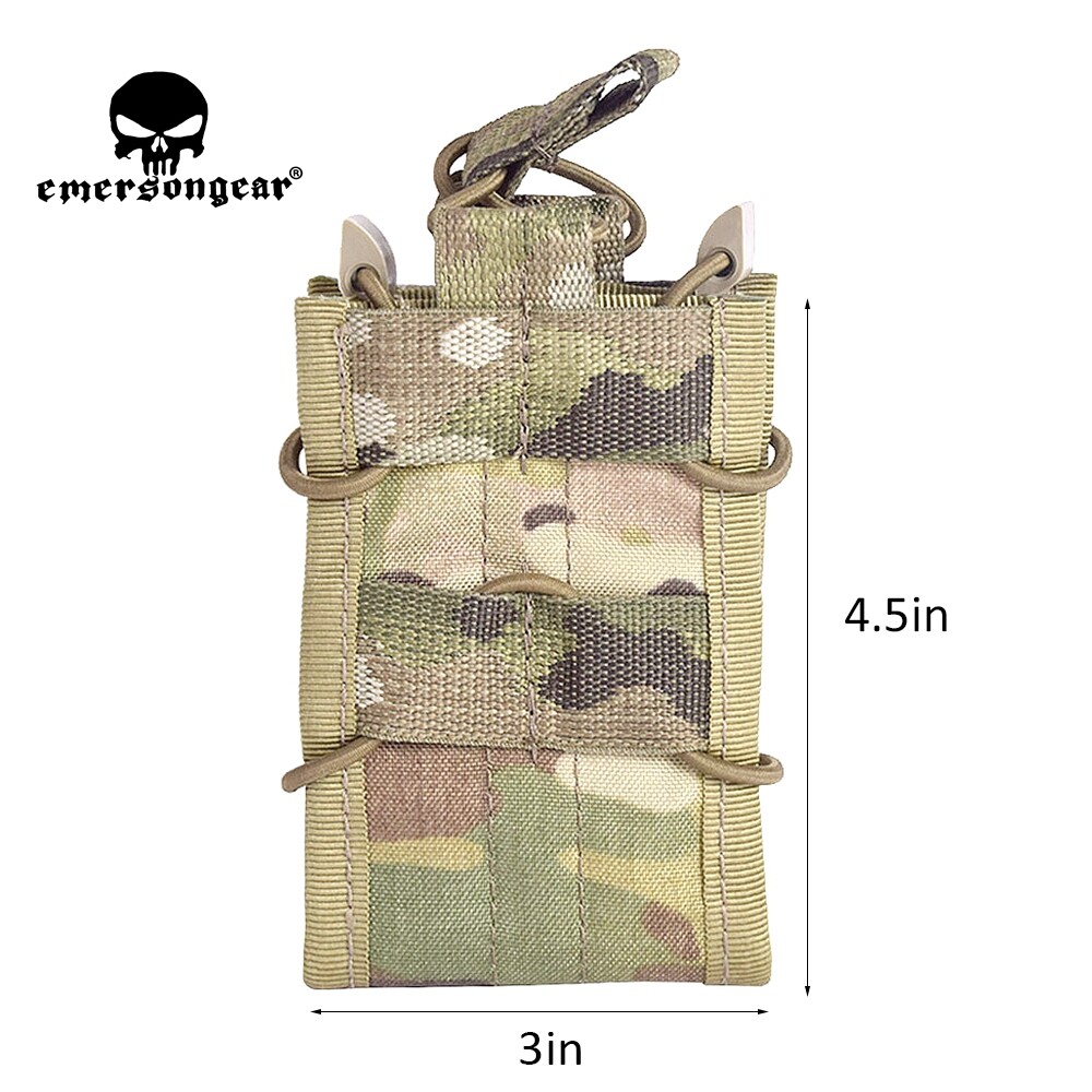 Emerson Tactical Single Stack Modular Molle 5.56 Mag Magazine Pouch Open Top Bag