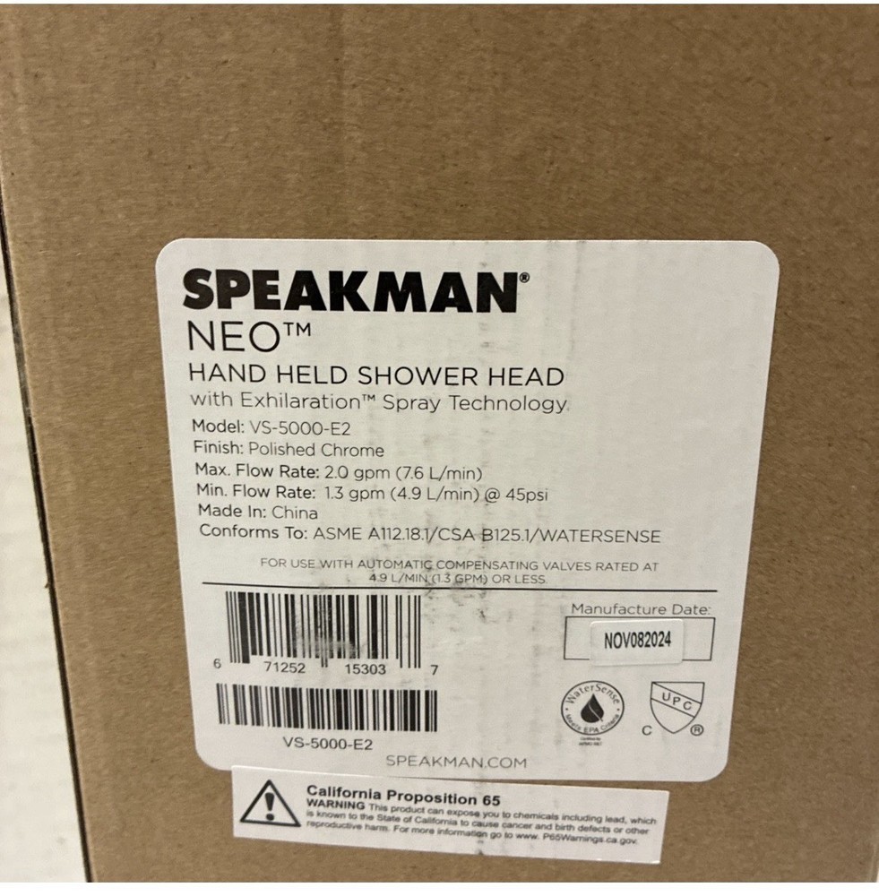 Speakman VS-5000-E2 Neo 2 GPM Multi Function Hand Shower - Chrome